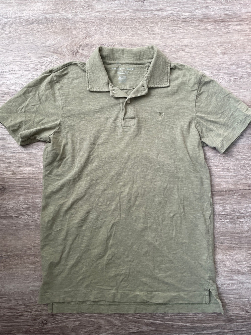 American Eagle | Super Soft green polo size xs